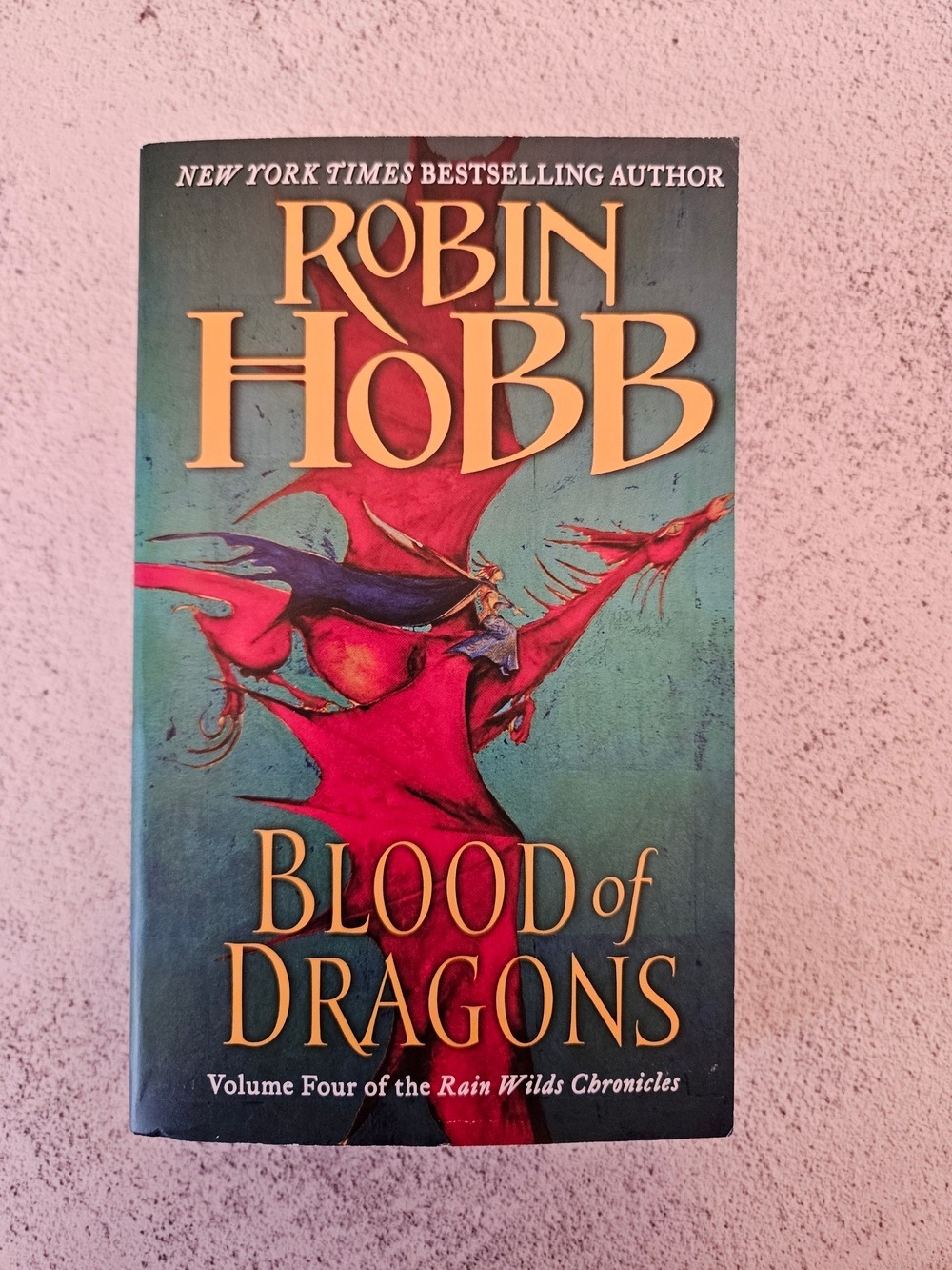 Robin Hobb "Blood of Dragons" Hardcover - New, Red & Teal Cover
